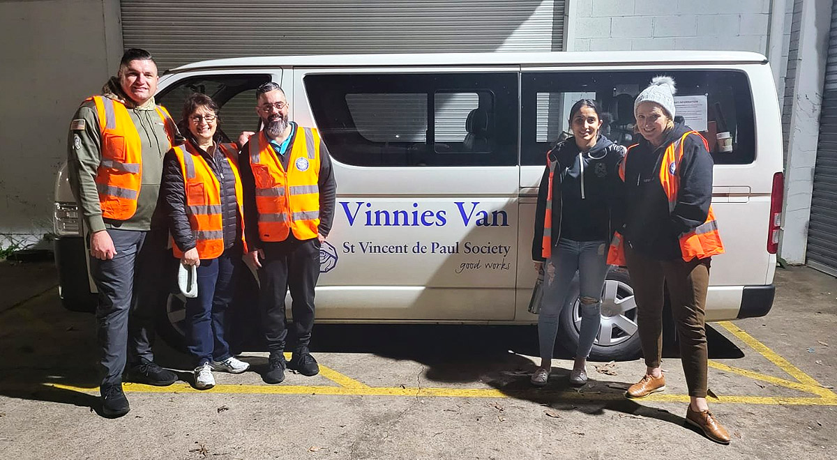 Vinnies Van at St Patrick's Marist College Dundas
