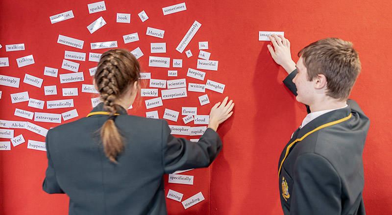 Students collaborating at St Patrick's Marist College Dundas