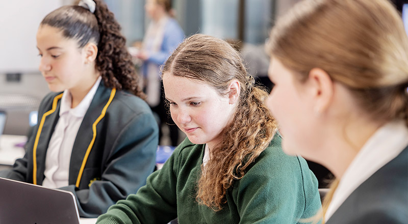 Girls learning at St Patrick's Marist College Dundas