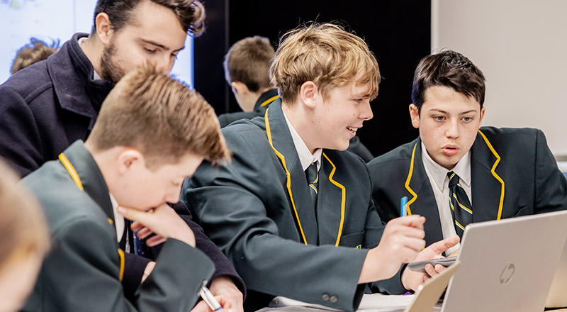 Technology lesson at St Patrick's Marist College Dundas