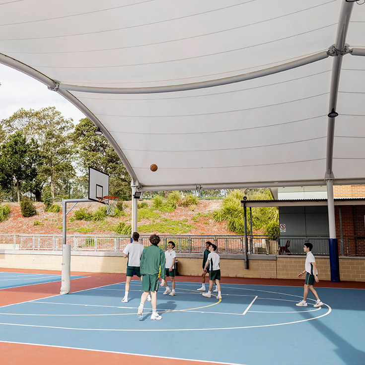 Undercover basketball court at St Patrick's Marist College Dundas