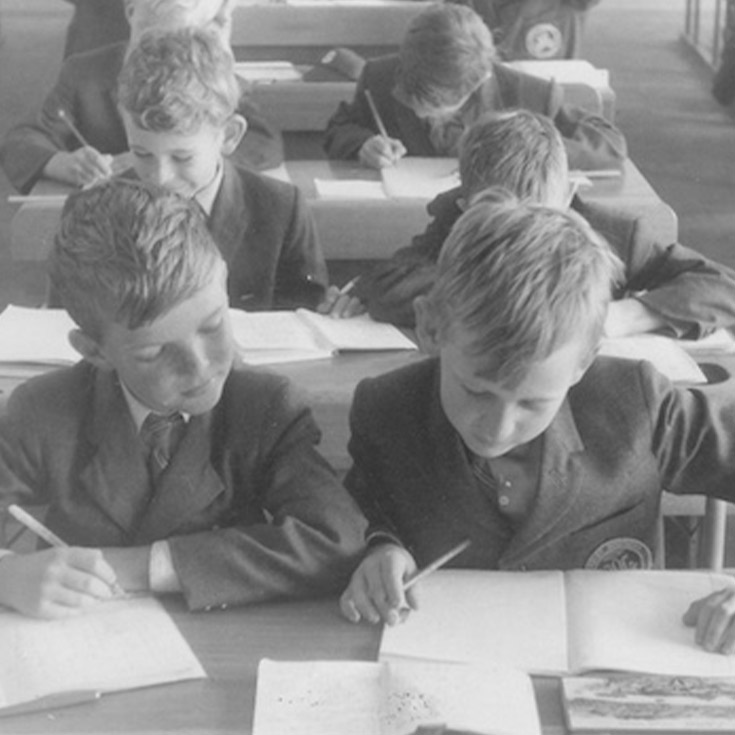 Historical image of St Patrick's Marist College Dundas students